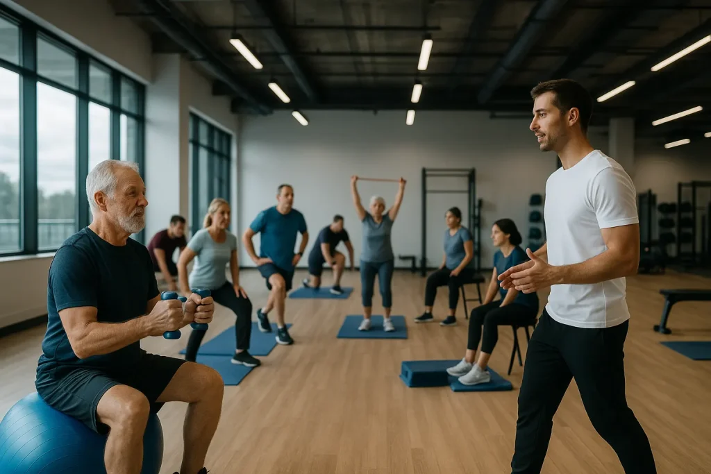 Rehabilitationssport / Rehasport in Schmorditz. Fachlich angeleitet. Sicher in der Ausführung.